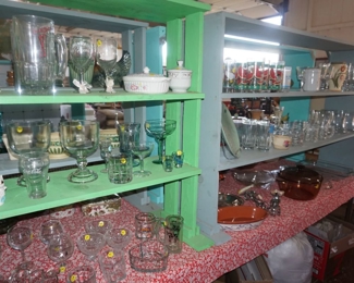 stem ware, pitchers, Sirloin Stockade glasses