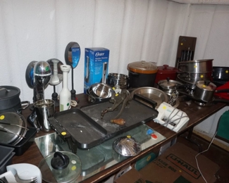 pots and pans, mirrors, 