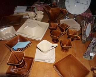 vintage pottery dish set