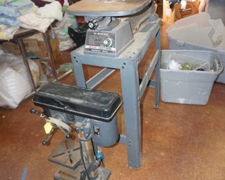 scroll saw, drill press