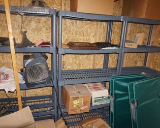 misc on shelving--shelving not for sale