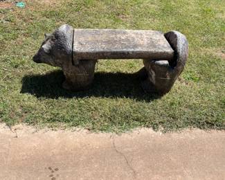 Concrete Bear bench