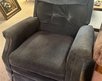 Easy chair footrest goes up