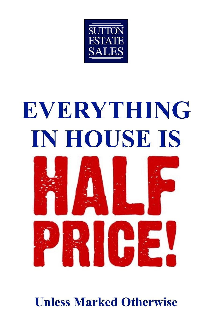 HALF PRICE SIGN