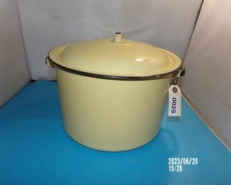 yellow black enamel stock pot