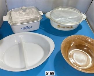 Fire King, carnival glass, Corning Ware