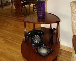 End Table, Vintage Phone