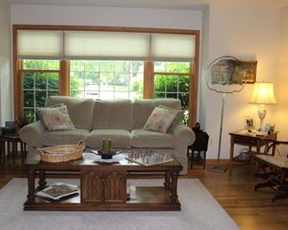 Sofa, Coffee Table, Bird Cage, Cabinet, Basket
