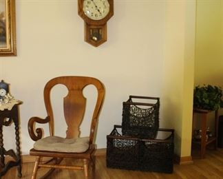 Wall Clock, Rocker, Baskets