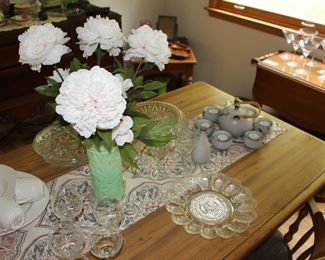 Tea Set, Glassware, Vase
