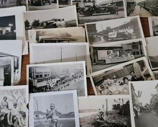 Vintage Gas Station, Car and People Photographs