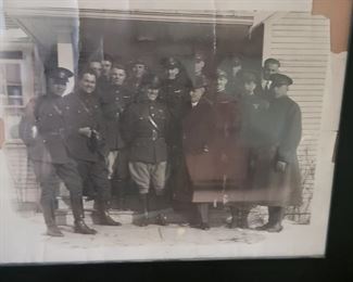 Framed Military Photograph with Henry Ford