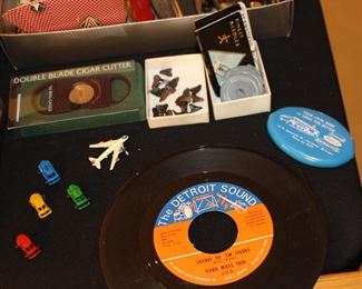 45 Tiger Baseball Recorrd, Tiny Train, Cars, Phonograph Needles, Shark Teeh