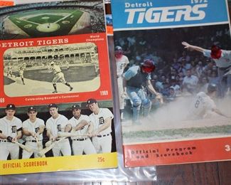 1969 1972 Tiger Scorebooks
