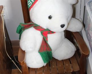 Santa Bear and Chair
