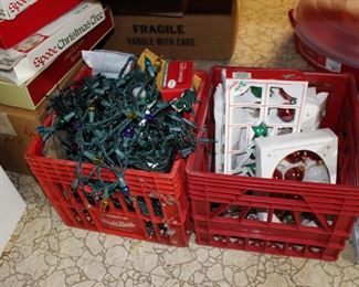 Christmas Decorations, Christmas Houses Bldgs., Spoke Dinnerware, Lights