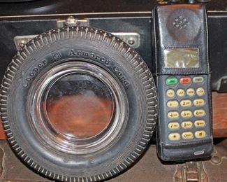 Cooper Tire Ash Tray and Vintage Phone