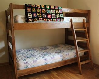 Nice Wood Bunk Beds with Ladder