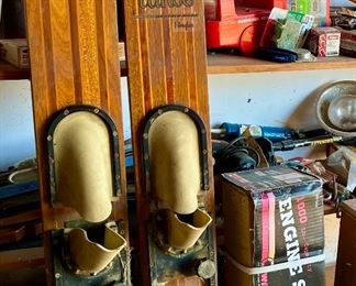 Vintage water skis great to hang on a wall in your cabinet $75