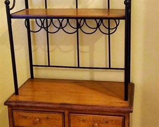 Mission Style Oak BakersWine Rack