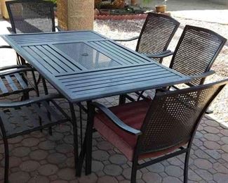 Metal Patio Table With 6 Chairs