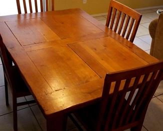 Mission Style Dining Table With 4 Chairs