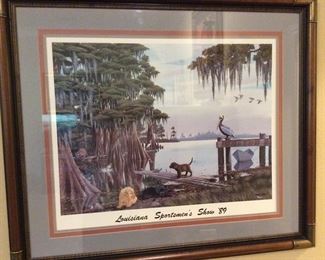 Louisiana Sportsman show signed print