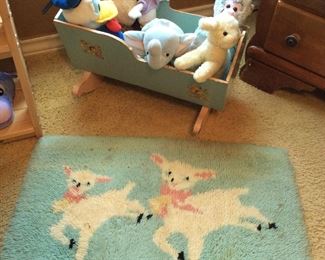 Vintage rug & crib