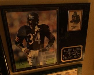 Walter Payton Hall of Fame Chicago Bears 93 signed