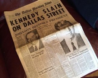 Original Dallas Morning News 11-23-1963 full paper in good condition