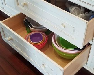 Quality Custom Cabinetry - lower cabinet detail: pull out drawers