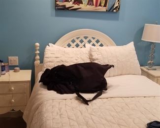 Beautiful bedroom set by Lexington Furniture with queen bed, two nightstands, dresser with mirror