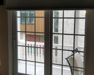 Sliding glass doors and blinds
