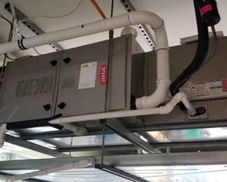 HVAC - two units. Heater upstairs mfg. 7/11/18; heater downstairs mfg. , down 7/19/15 