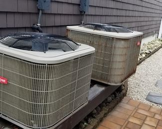 Condensers R410A. One unit mfg. 6/2018; second unit mfg. 6/2014