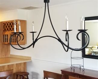 Elegant wrought iron chandelier