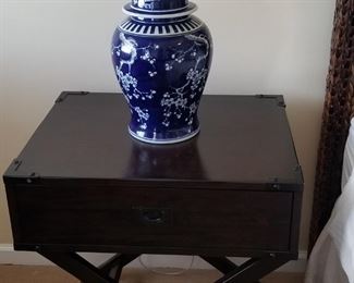 Handsome nightstand;  table lamp - two available