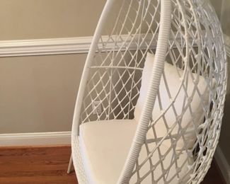 Pottery Barn Open Weave Woven Cave Chair