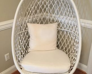 Pottery Barn Open Weave Woven Cave Chair