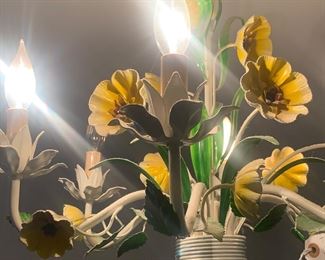 Mid Century Tole style Chandelier, 15"x15", $250