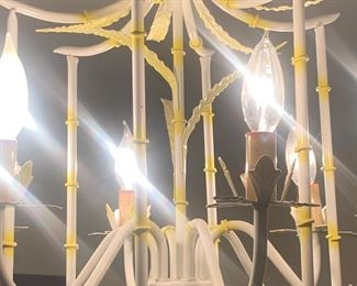 Mid Century Tole style Pagoda chandelier, 15"x15" $300 