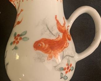 Chinese creamer with koi fish, C. 1750, 4"h, Henry Moog Atlanta, $175