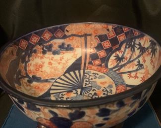 Imari bowl on stand, 10"D, $300
