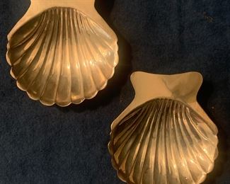 Pair of Mexican sterling shell salts, $80