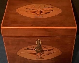 19th C English tea caddy, 4"x5", $200