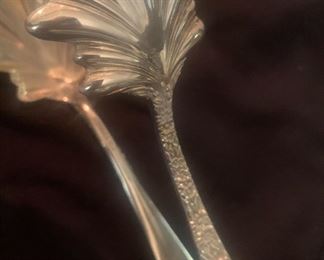 Antique, C 1890,  Kirk Repousse sterling ice tongs, 6.5", $250