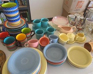 fiesta ware and other dishes