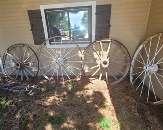 antique wagon wheels