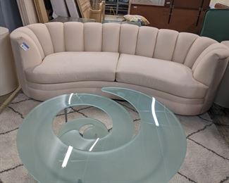Mid Century Channel Back Sofa