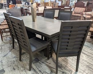 Grey Dining Table and 6 Chairs